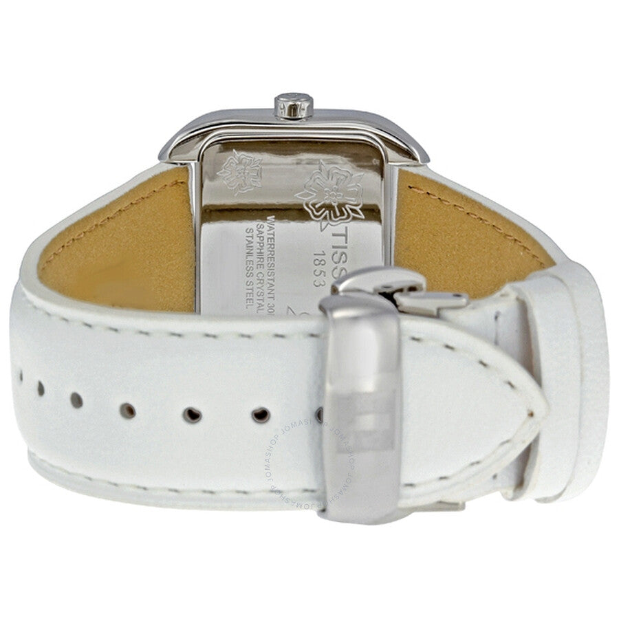Tissot T-Wave Mother of Pearl Dial and White Leather Strap Ladies Watch T0233091611300 - Watches of America #3