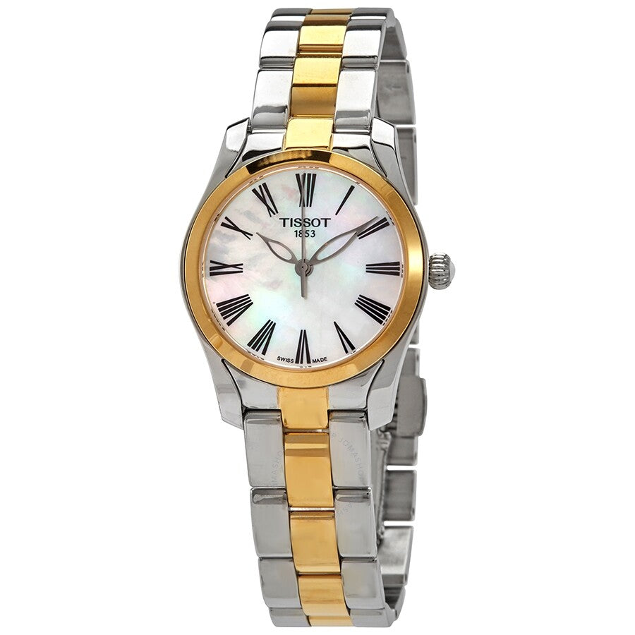 Tissot T-Wave Quartz White Mother of Pearl Dial Ladies Watch T112.210.22.113.00 - Watches of America
