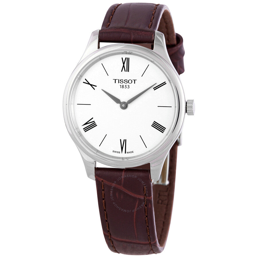 Tissot Tradition 5.5 Quartz Silver Dial Ladies Watch T063.209.16.038.00 - The Watches Men & Co