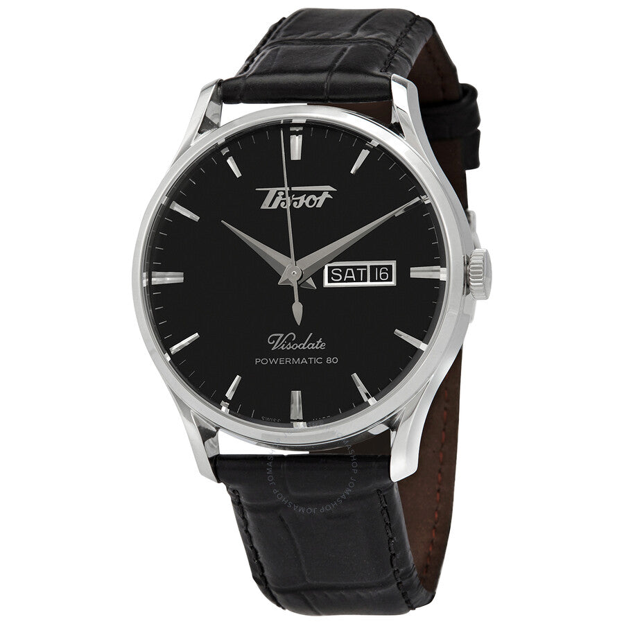 Tissot Visodate Powermatic 80 Automatic Black Dial Men's Watch T118.430.16.051.00 - Watches of America