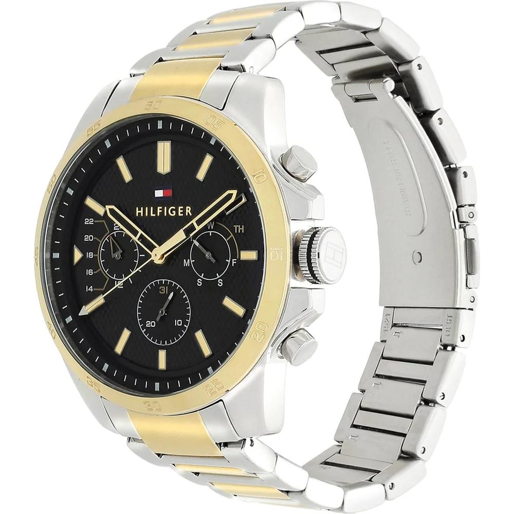 Tommy Hilfiger Decker Black Dial Tow Tone Chrono Men's Watch 1791559
