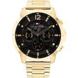 Tommy Hilfiger Gold Steel Black Dial Men's Watch 1710511