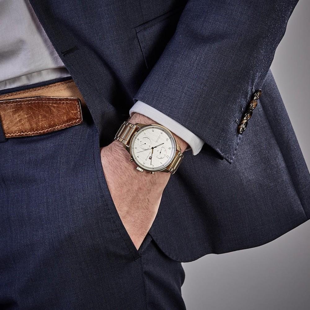 Reloj Tommy Hilfiger de acero inoxidable con correa dorada para hombre 1791576