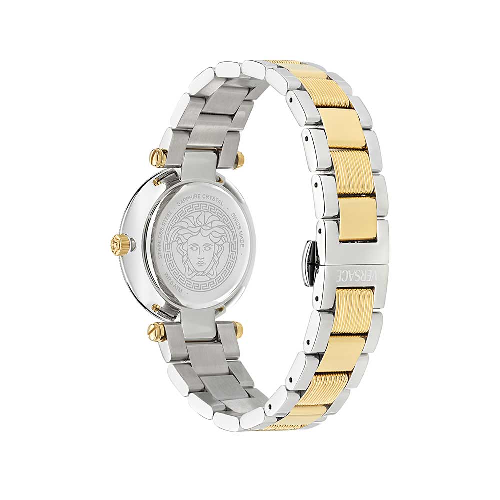 Versace Reve Lady Green Dial Two-Tone Watch - VE8B00524