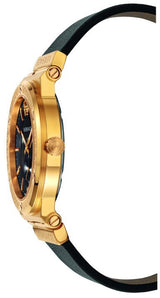 ساعة فيرساتشي غريكا للرجال من الجلد الأسود - VEVI00220