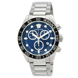 Versace Greca Dome Chronograph Quartz Blue Dial Men's Watch VE6K00323 - Watches of America