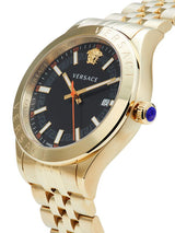 Versace Hellenyium Gold Black Dial Men's Watch - VEVK01221