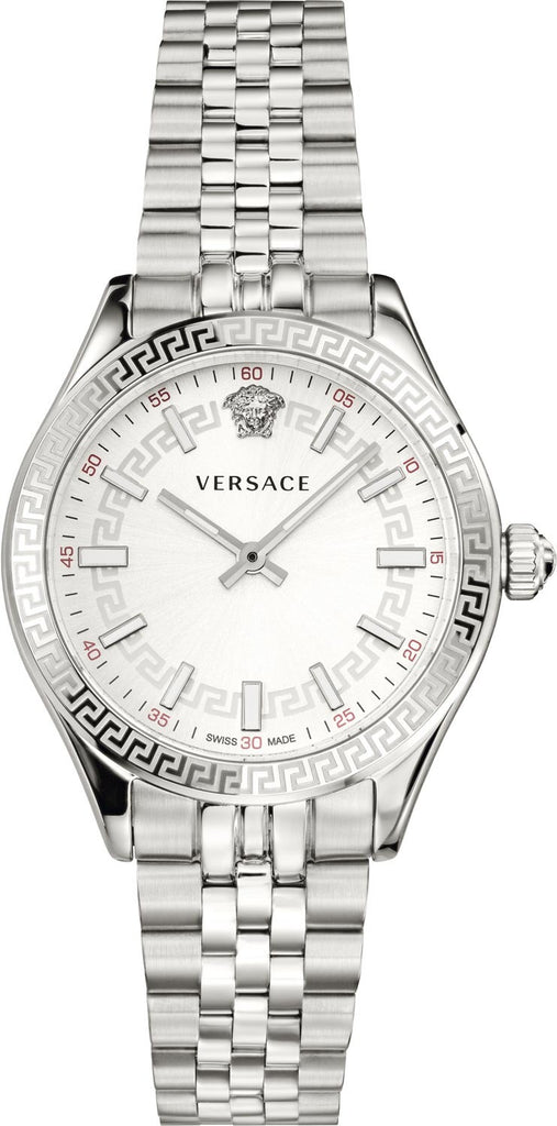 Versace Hellenyium Quartz White Dial Silver Steel Strap Women's Watch - VEHU00320