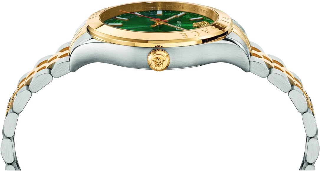 Versace Hellenyium Two-Tone Green Dial Men's Watch VEVK00620