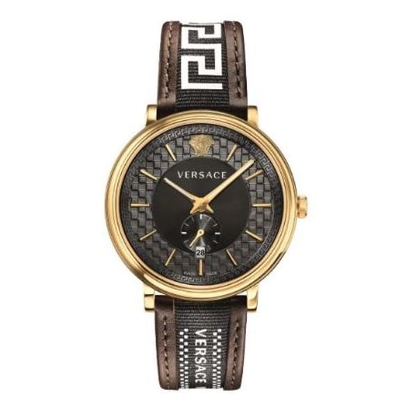 Versace V-Circle Quartz Black Dial Menβs Watch VEBQ01619 - Watch