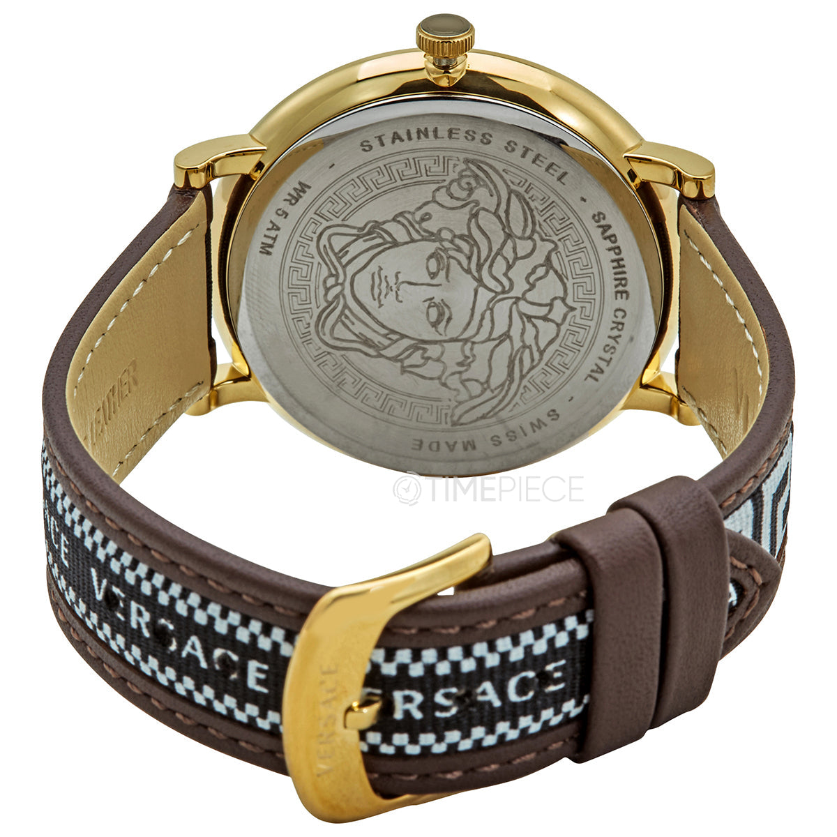 Versace V-Circle Quartz Black Dial Menβs Watch VEBQ01619 - Watch