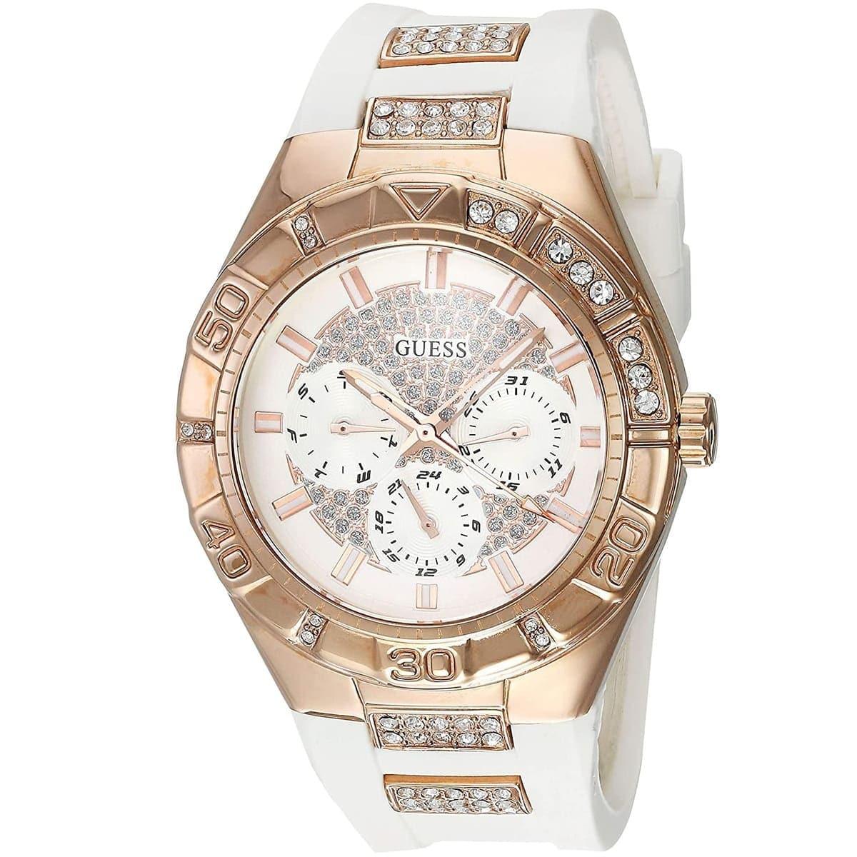 Guess white rubber deals strap watch