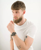 ساعة أرماني إكستشينج بانكس الرجالية الجلدية السوداء - AX1735