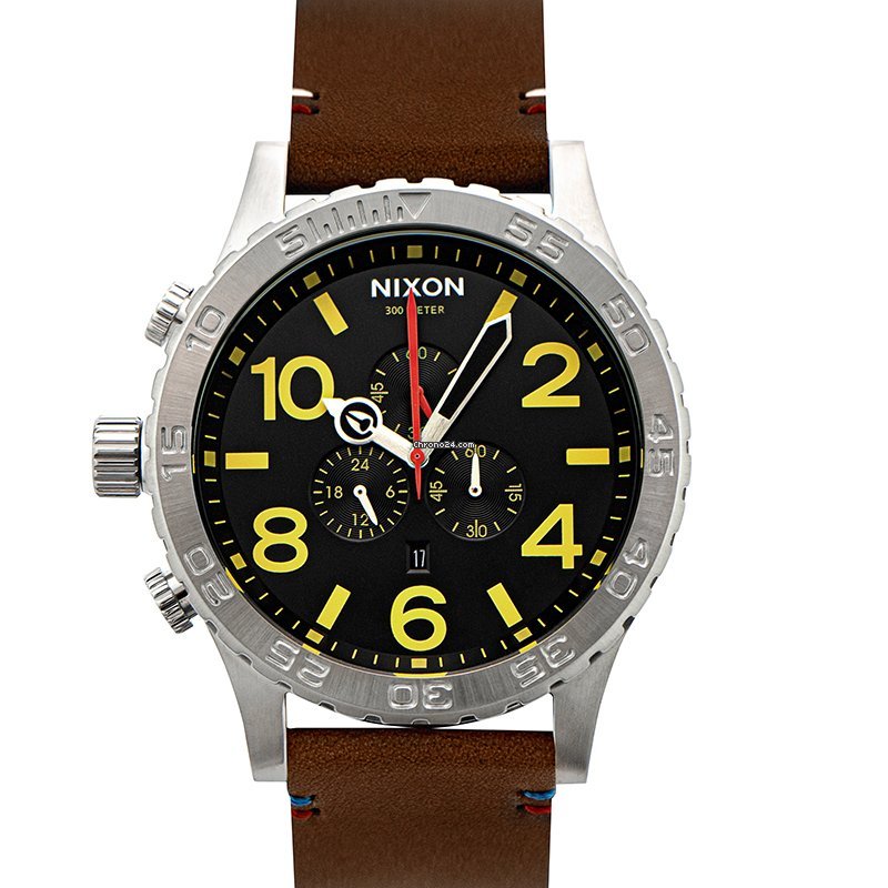 Nixon 51-30 Chrono Black Dial Brown Leather Men's Watch Men's