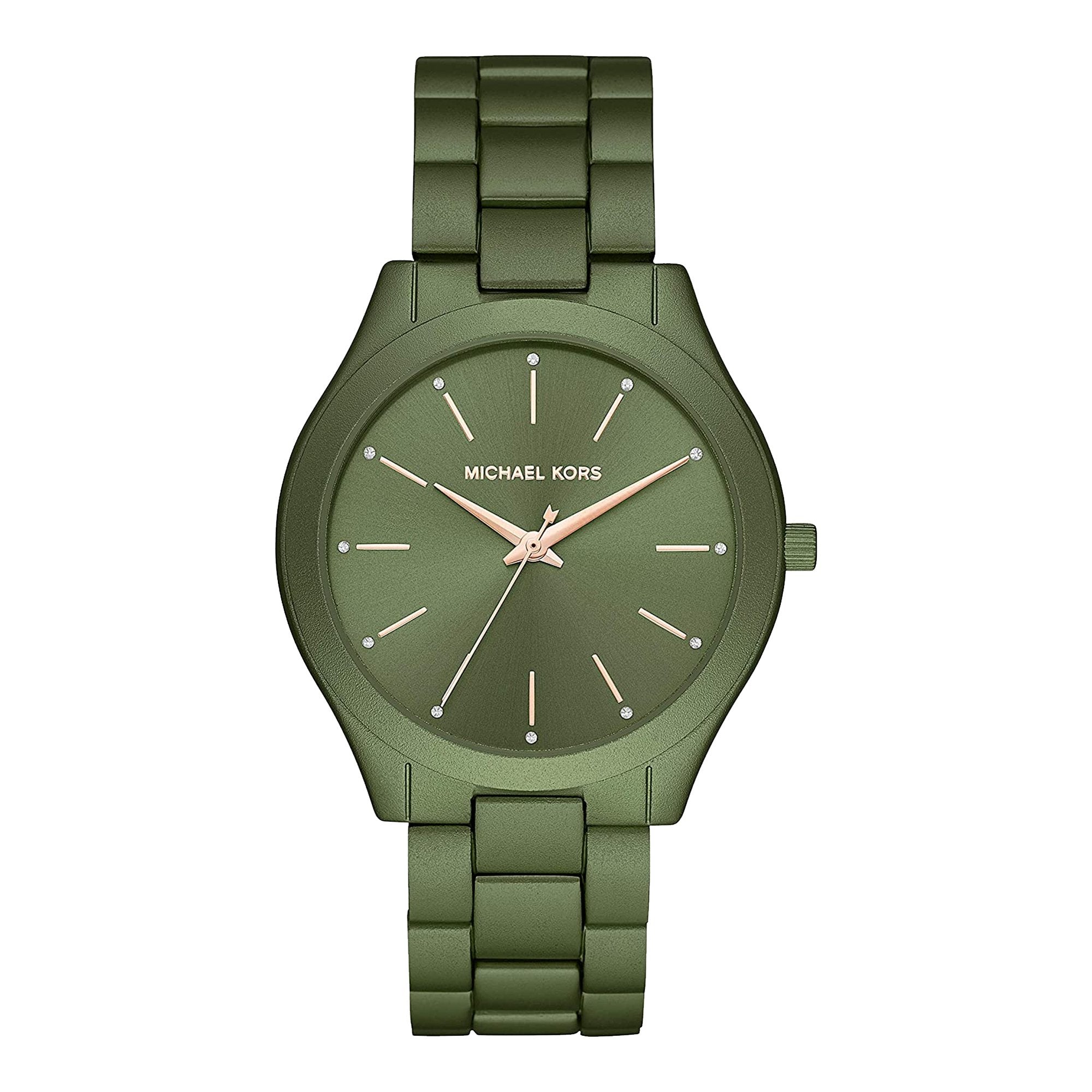 Michael kors olive green watch sales