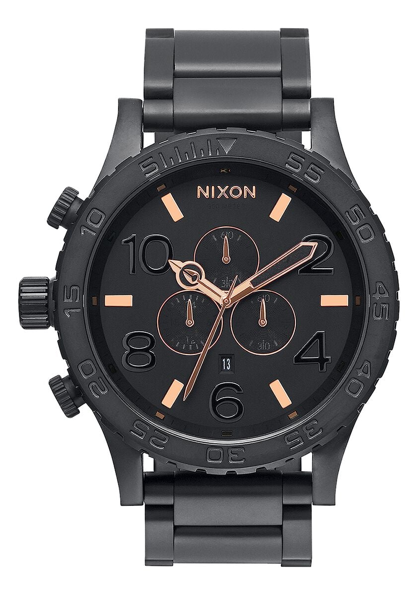 Nixon 51-30 Black Stainless Steel Chrono Men's Watch A083-957 