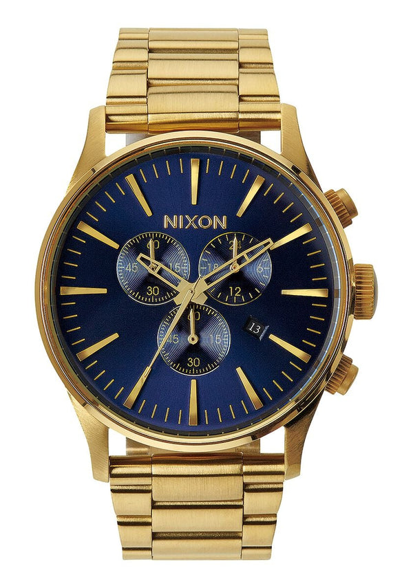 Nixon Sentry Chronograph Blue Sunray Dial Men's Watch  A386-1922 - Watches of America