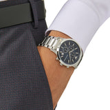 Emporio Armani Renato Reloj cronógrafo de cuarzo con esfera azul para hombre AR11164