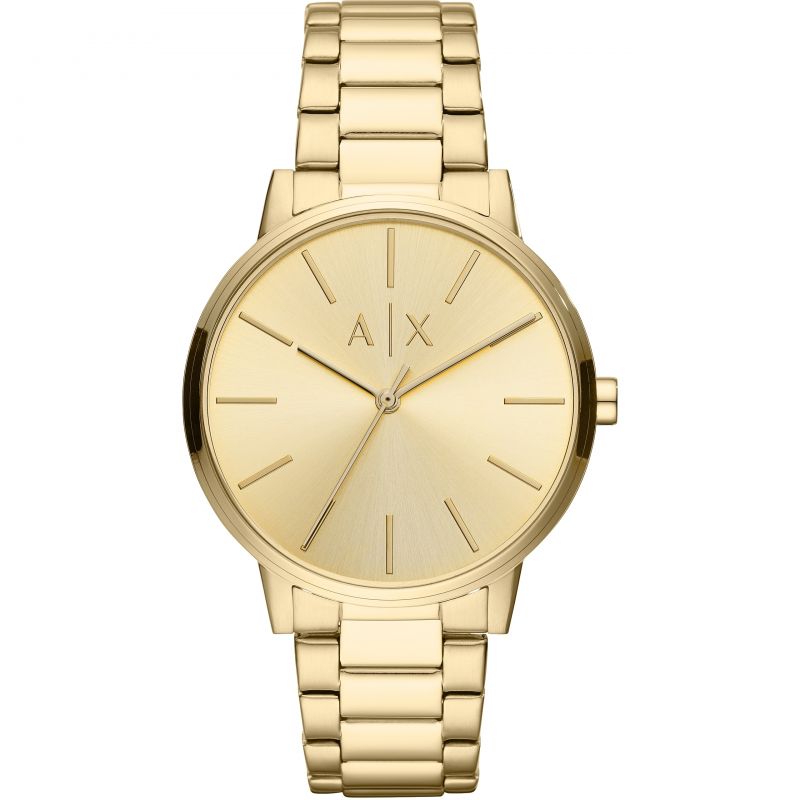 Armani Exchange Reloj para hombre acero inoxidable en tono dorado c – Watches of America