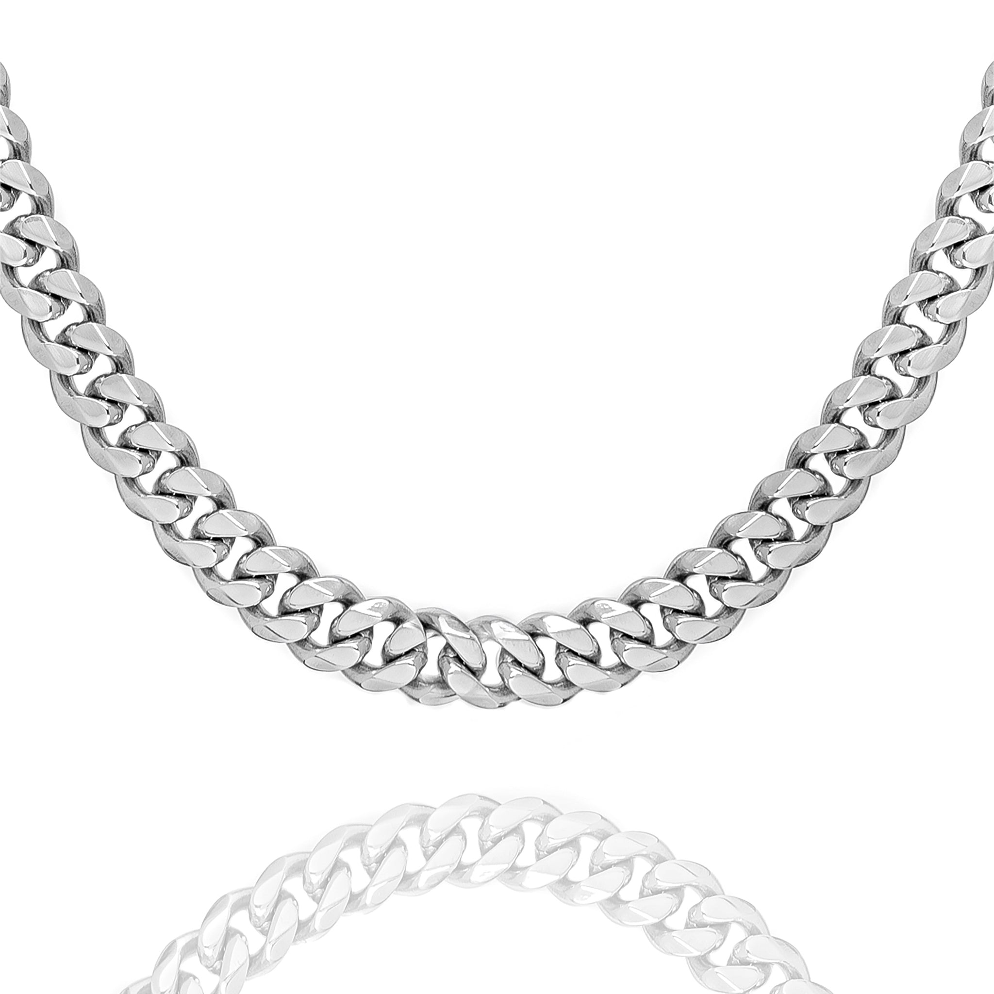 Big Daddy 8MM Cuban Link Silver Chain