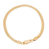 Big Daddy 5MM Gold Flat Herringbone Bracelet