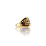 Anillo de oro cuadrado Bling Big Daddy