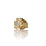 Anillo de oro con cruz helada Big Daddy
