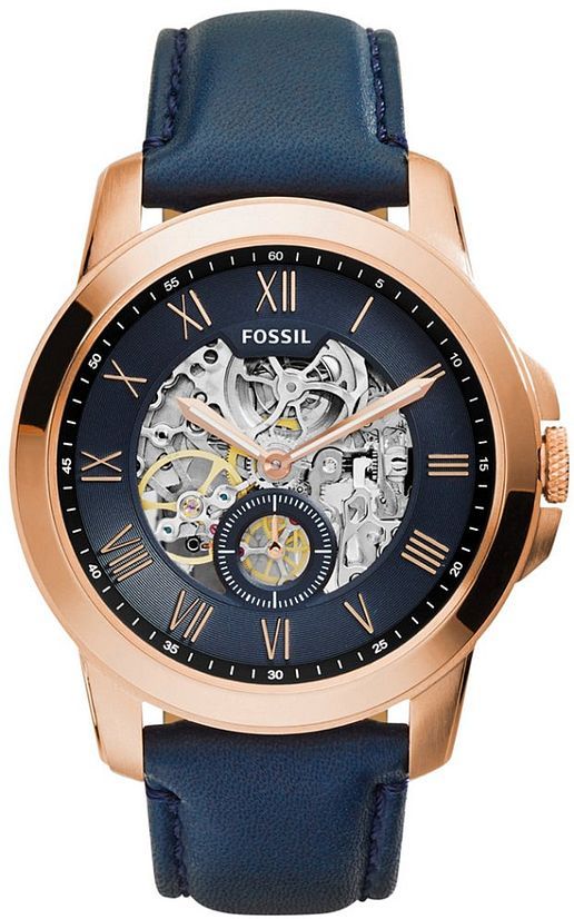 Reloj Fossil Grant Automático Azul Esquelético Hombre ME3054 – Watches of