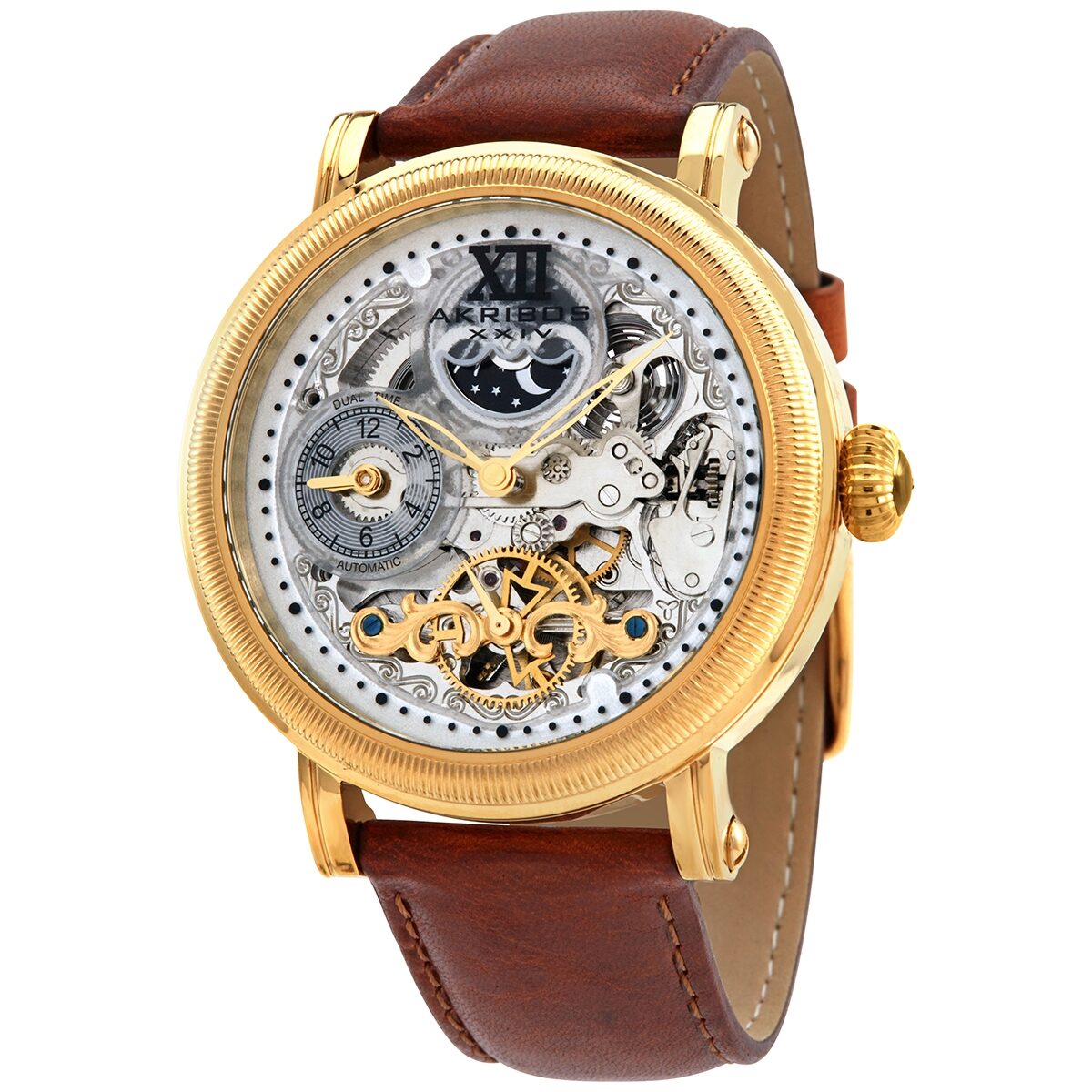 Akribos xxiv skeleton outlet watch