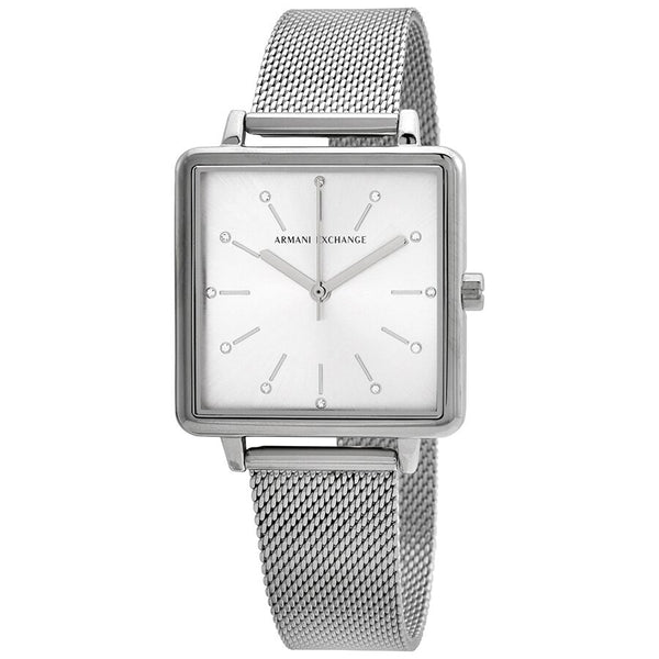 Armani Exchange Lola Quartz Crystal Silver Dial Ladies Watch #AX5800 - Watches of America