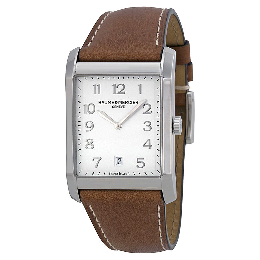 Baume et Mercier Hampton White Dial Brown Leather Men s Watch