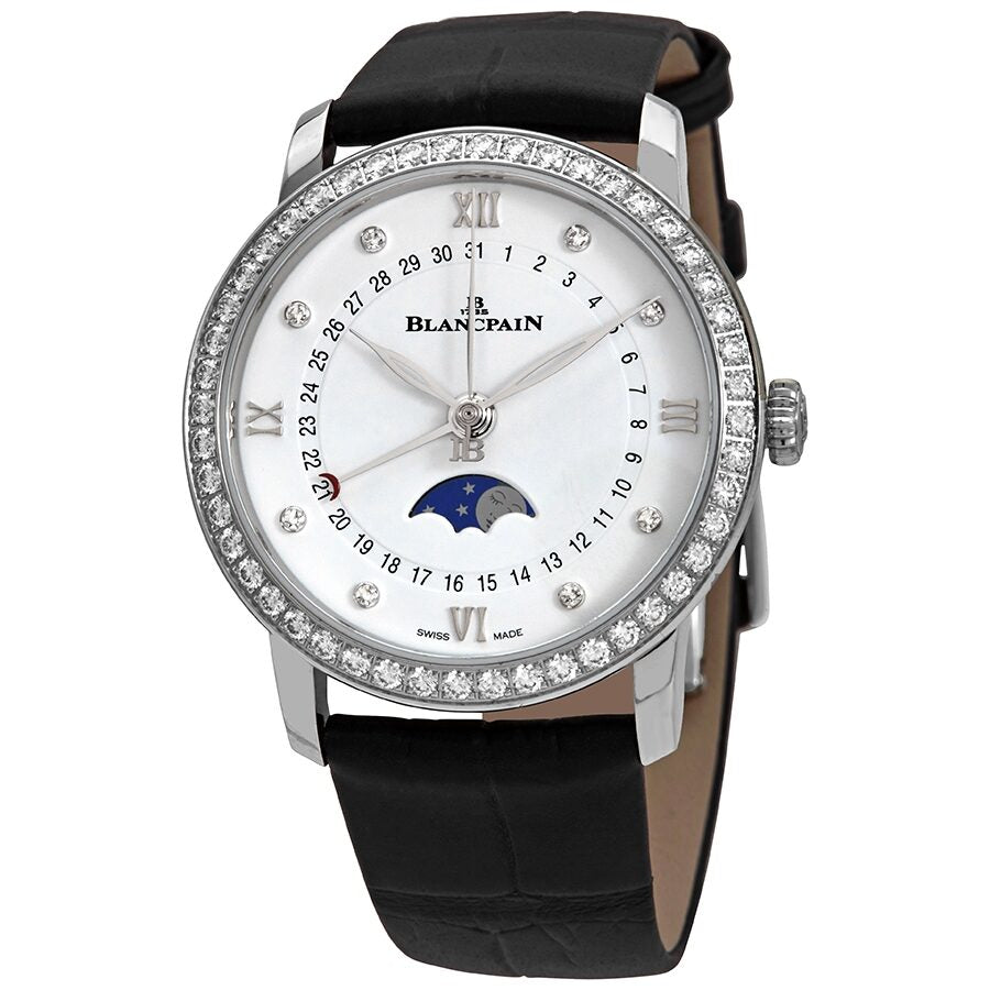 Blancpain Villeret Moonphase Diamond White Dial Unisex Watch 6126