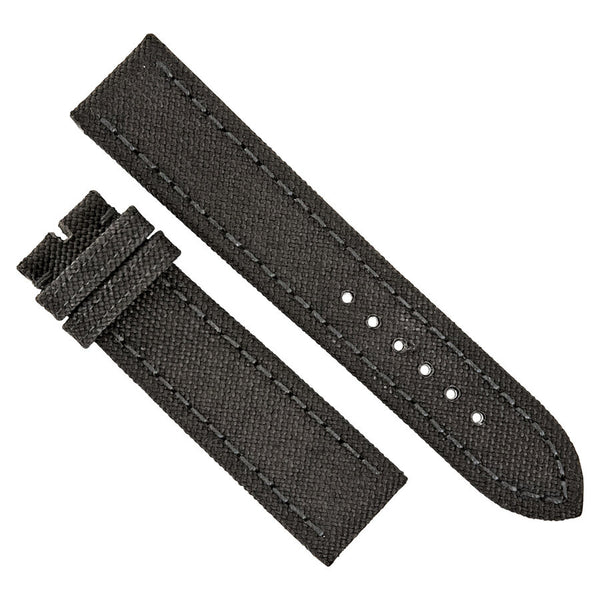 Breitling Black Canvas Watch Band Strap No Buckle 22-20mm#103W - Watches of America