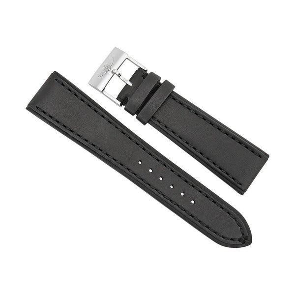 Breitling Black Leather Watch Band Strap 24mm - 20mm #478X-A20BA.1 - Watches of America
