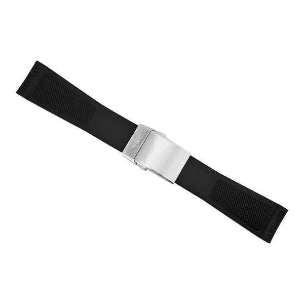 Breitling Black Rubber Watch Band Strap 24mm - 20mm #220S-A20D.2 - Watches of America