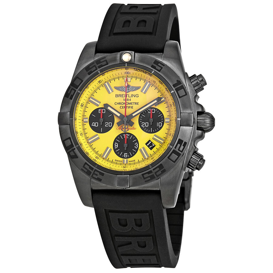 breitling chronomat yellow dial