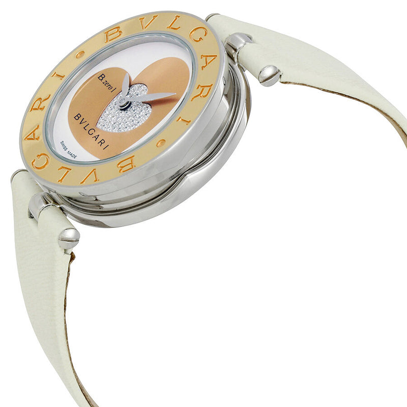 Bvlgari B.zero1 White Dial Leather Ladies Watch #101423 - Watches of America #2