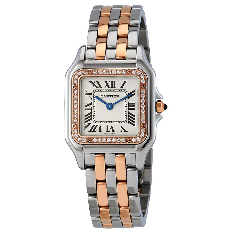 Cartier Panthere de Cartier Medium Silver Dial 18kt Yellow Gold