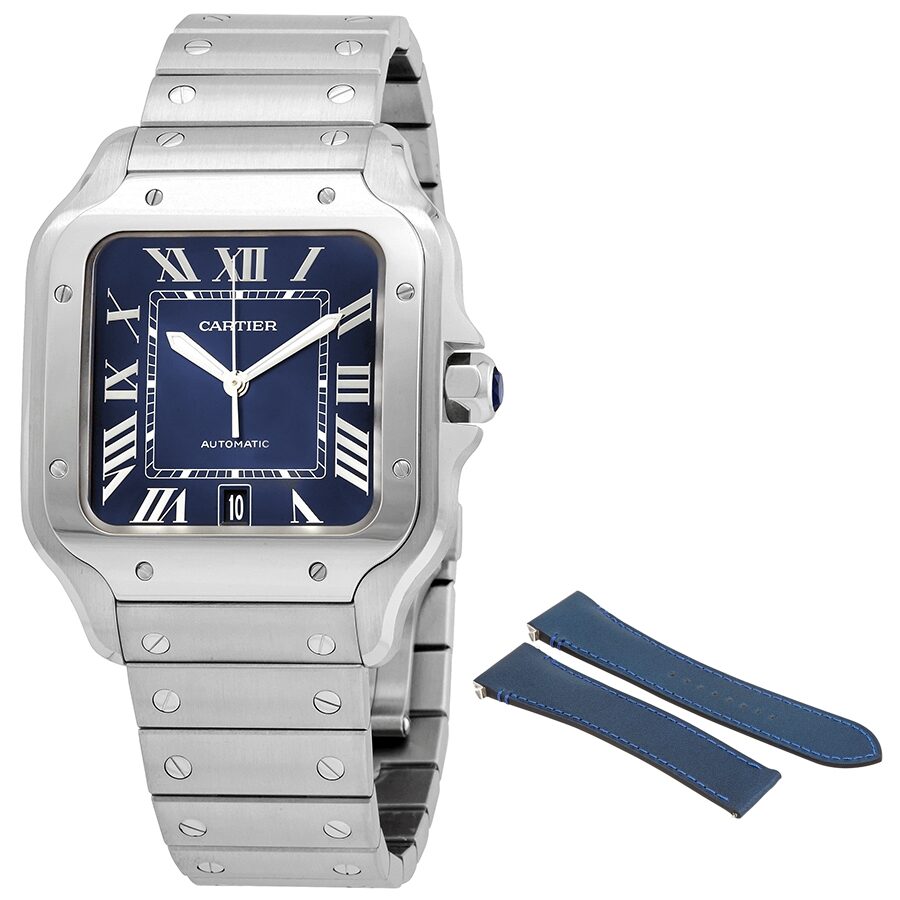 Cartier Santos De Cartier Reloj de hombre con esfera azul WSSA0030