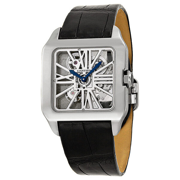 Dumont Cartier Santos White Cartier Santos Dumont Mens 35mm 18k