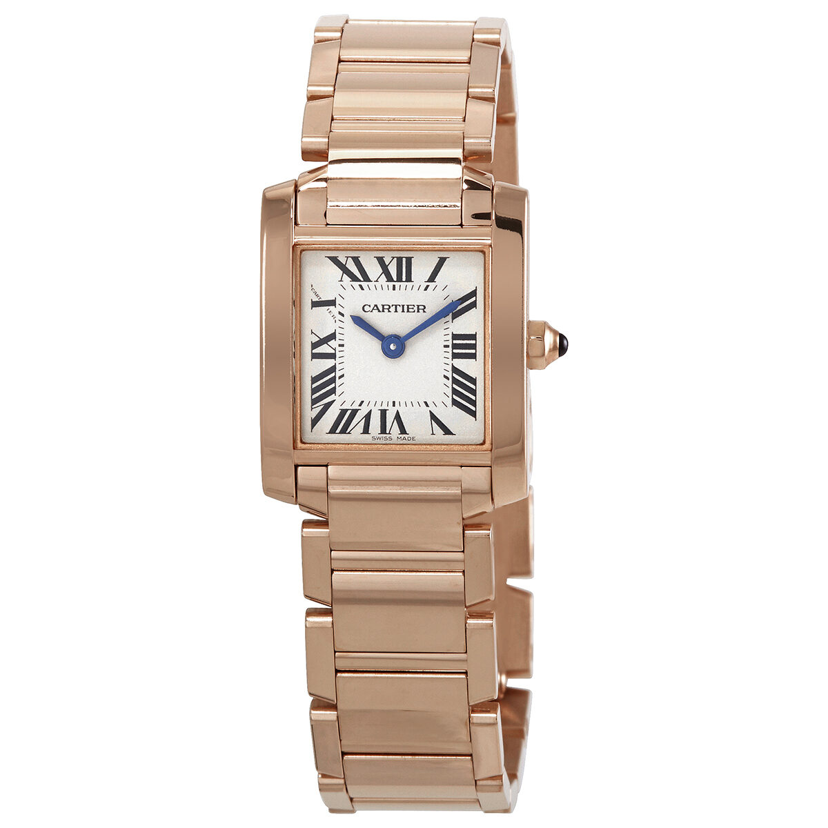 Cartier Tank Française pequeño reloj de cuarzo de oro rosa de 18