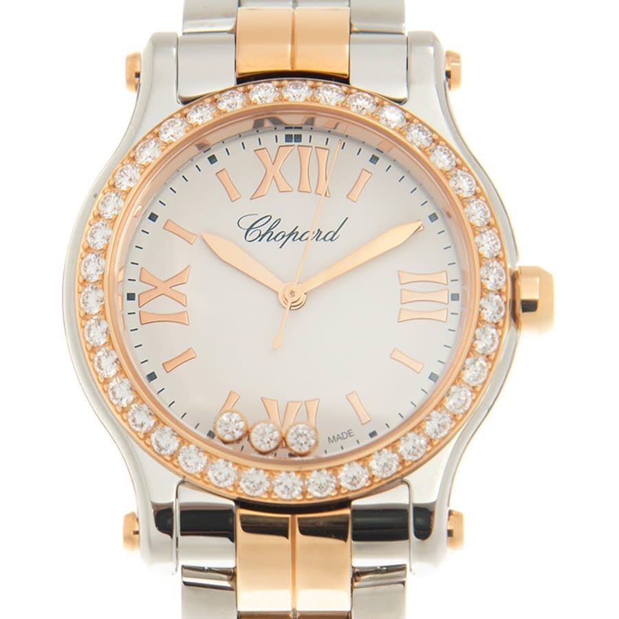 Chopard Happy Sport cuarzo diamante esfera blanca señoras reloj