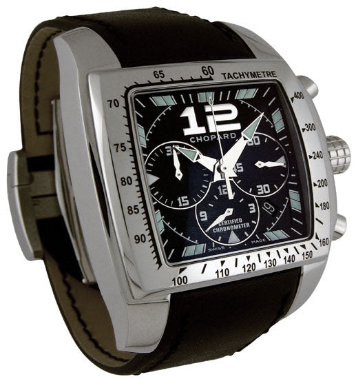 Chopard Two O Ten Steel Black Chronograph Men's Watch 168961
