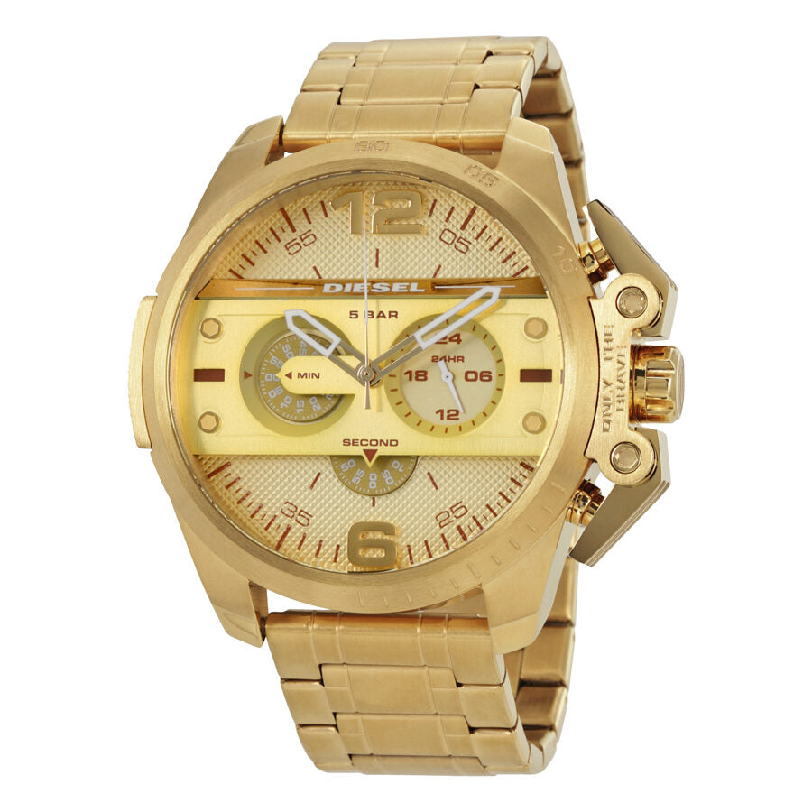 Diesel Ironside Chronograph Gold Dial Men's Watch DZ4377 – Watches