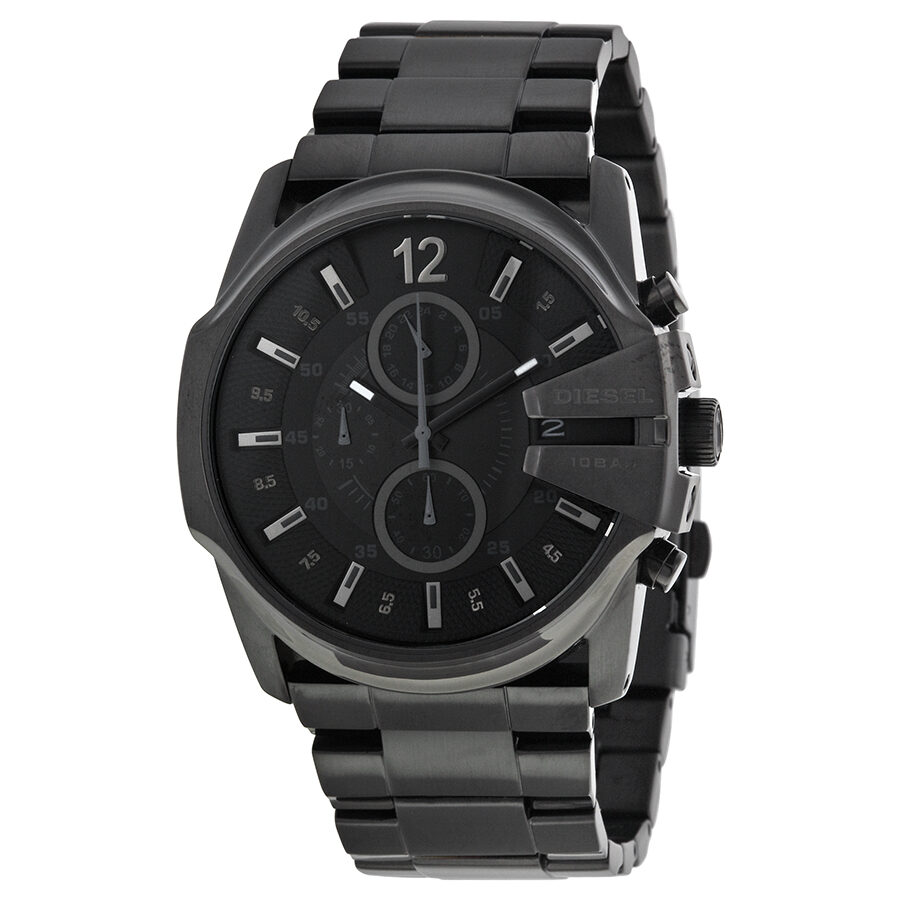 Diesel Master Chief Black Dial Black Men's Watch DZ4180 – Watches