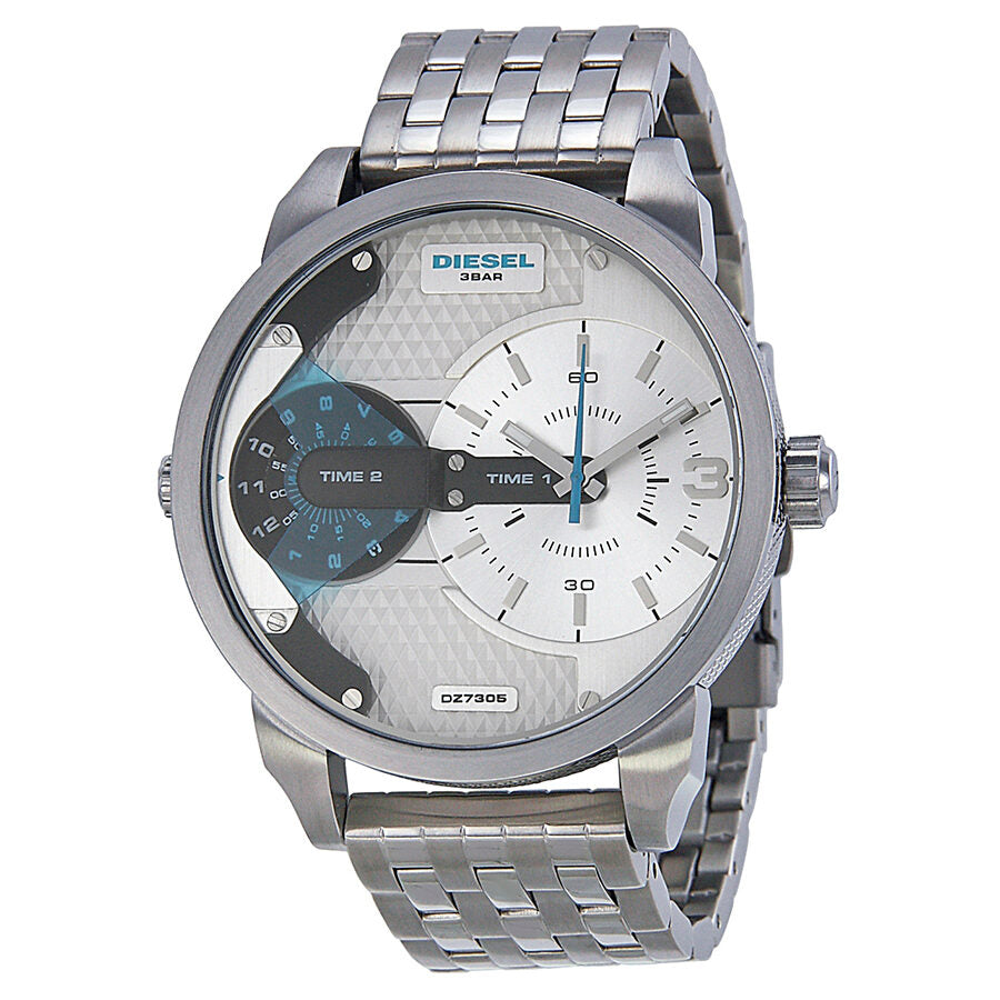 Diesel Mini Daddy White Dial Stainless Steel Men's Watch DZ7305