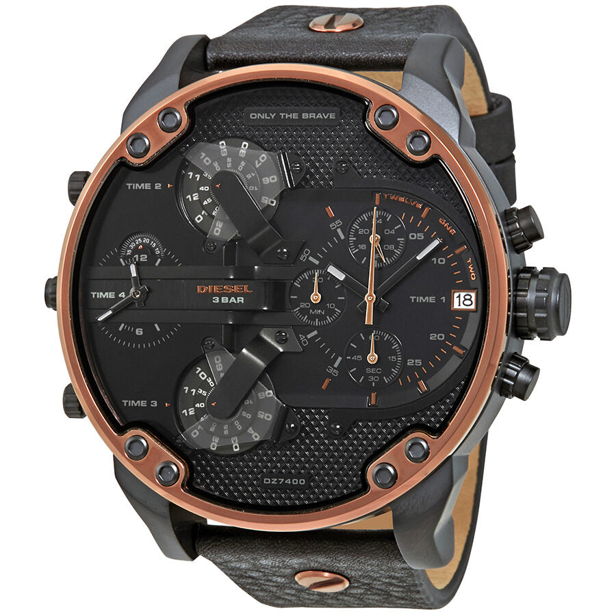 Diesel Mr. Men\'s Watch Watches Black – Chronograph Dial of 2.0 Daddy America DZ7400