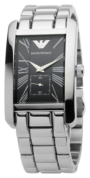 – AR0156 Men\'s Watches Black Rectangle of Armani Watch Emporio America