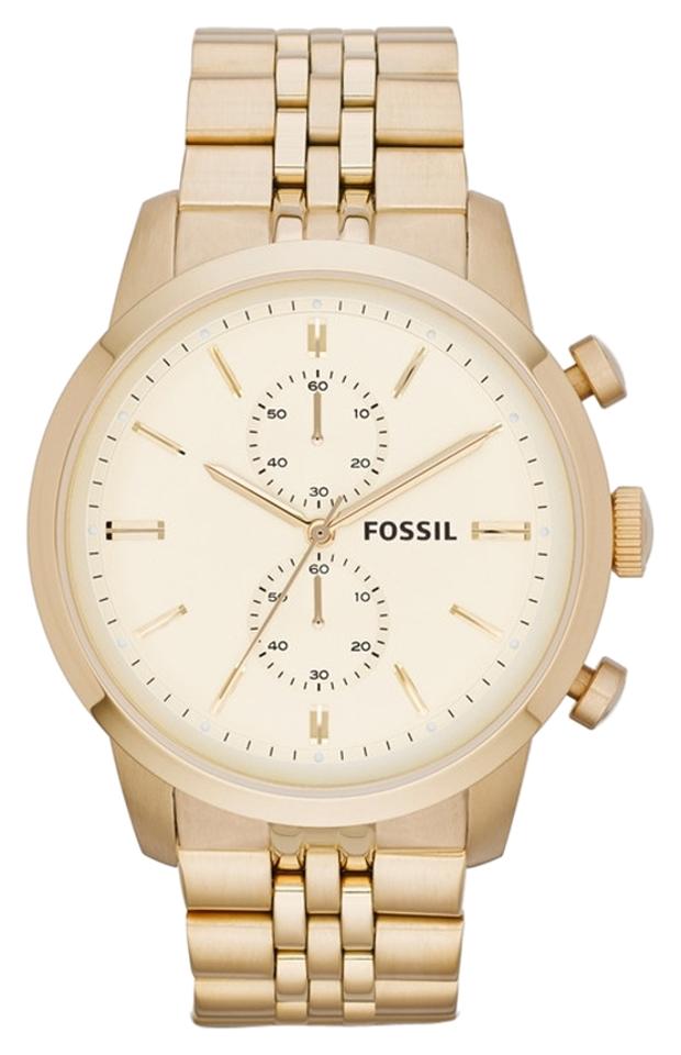 Fossil Gold Townsman Tone Stainless Steel Chronograph Men's Watch