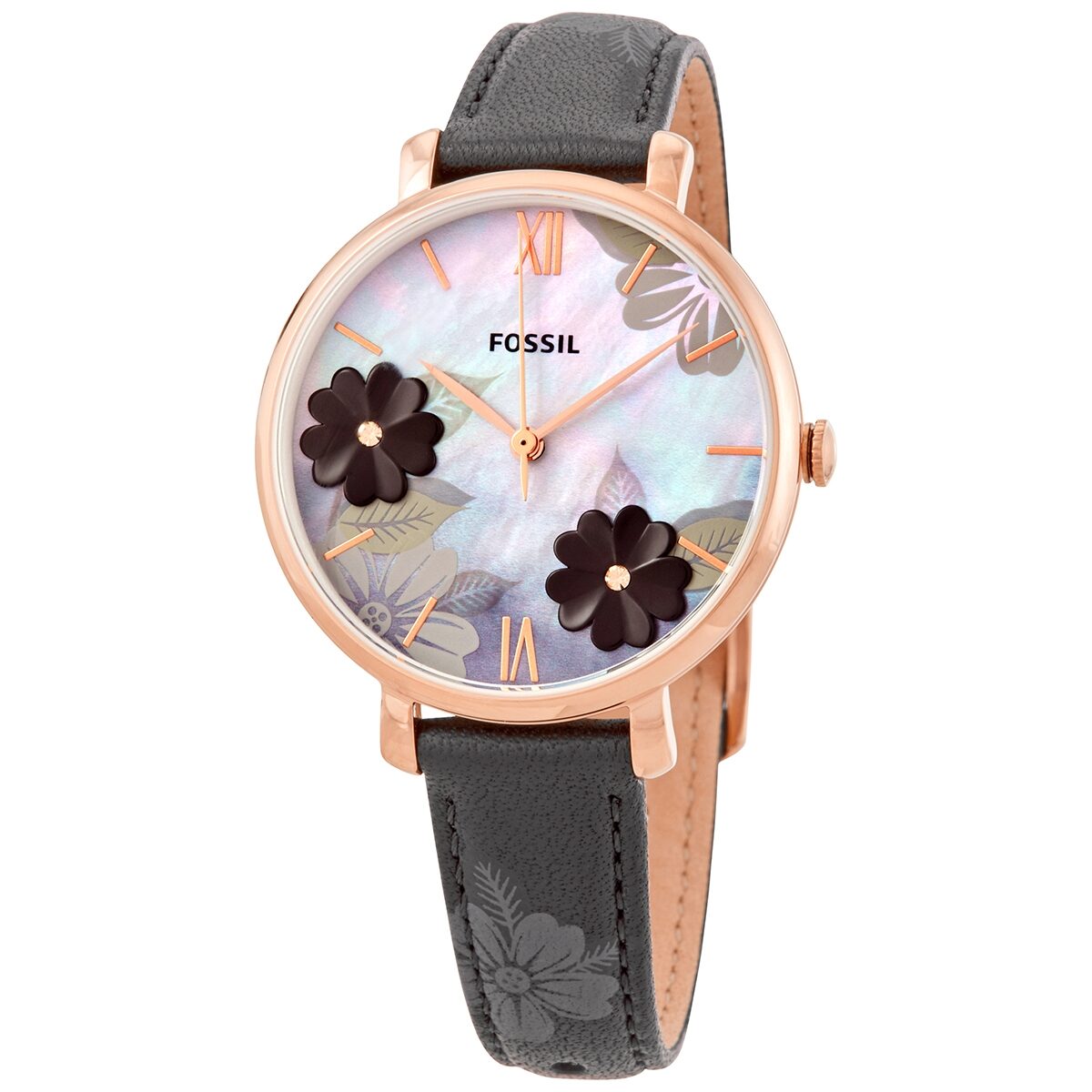 Fossil watch hot sale with flowers